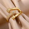Micro Inlaid Zircon Copper Ring for Women Minimalist Jewelry Gift  For Women Daily Wear