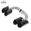 18-24 Model Porsche Quad Round Black Titanium Tailpipe Exhaust Tip