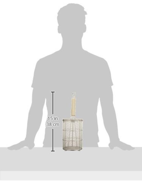 Shinkoshi Works TS Деревянная ручка Спагетти Нержавеющая сталь Натуральный ASP03003 Фритюрница, Маленькая, Корпус (18-8) / Ручка Дерево, Япония,