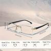 6Pcs Ultra-Light Rimless Reading Glasses For Men & Women - Anti-Blue Light Fashionable Rectangle Design
