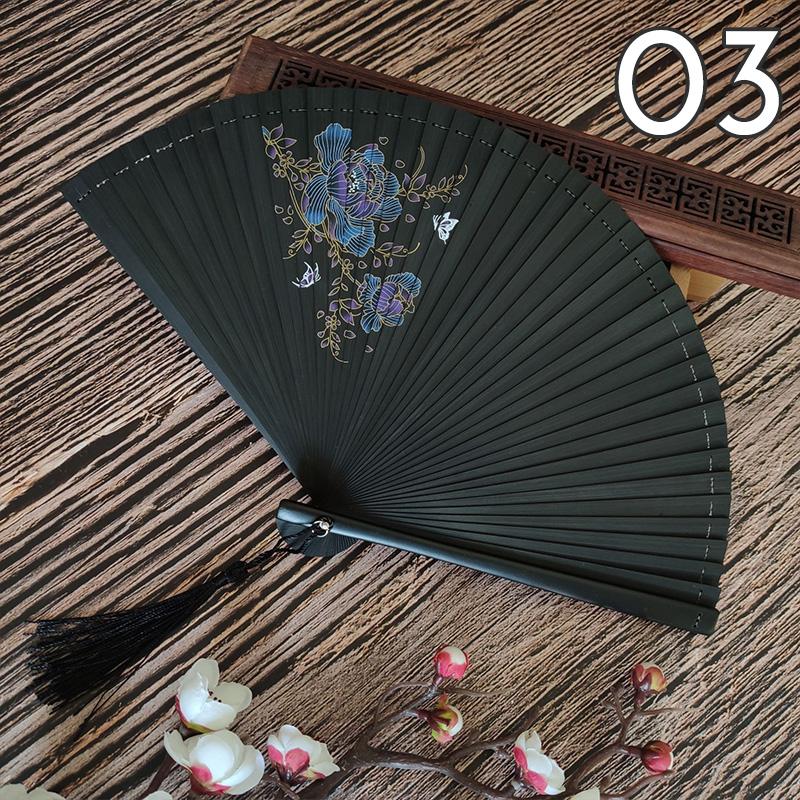 Классический японский стиль бамбуковый веер классический полый женский складной ручной веер винтажный стиль художественный промысел подарок домашний декор украшения