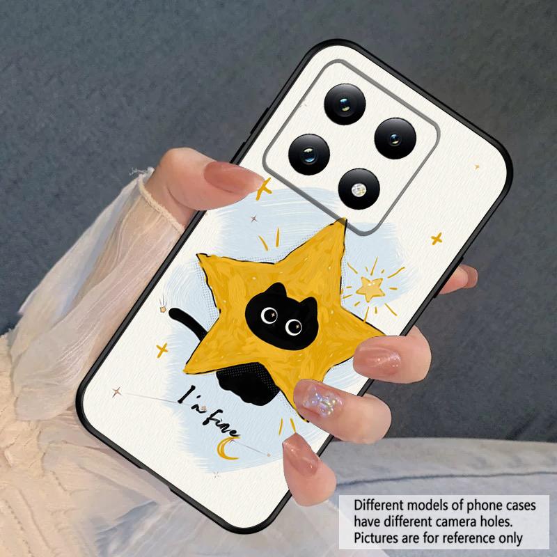 Мультяшный Лунный Кот Для Xiaomi Poco X7 M7 Pro 5G M5 X4Pro M4 M6 4G C65 C75 F6 F5 X6 X5 X7 X5 F7 Ultra M5S M4Pro 5G мягкий чехол для телефона