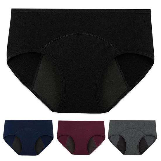 Модные трусы для менструации с водонепроницаемым слоем, дополнительная защита, мягкие, однотонные, герметичные трусы для менструации для ношения внутри