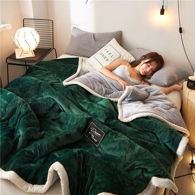 Одеяло Покрывало Теплое и удобное зимнее утолщенное одеяло из кораллового флиса плюс флисовые простыни Двустороннее флисовое одеяло Фланелевое одеяло Siesta Коврик