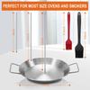 Stainless Steel Vertical BBQ Pot Set: 3 Removable Brackets, Gloves, Oil Bottle, Brush & Hooks