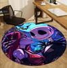 The Nightmare Before Christmas Pattern Round Rug, Indoor/Outdoor Mat, for Picnic, Gameroom, Bedroom, Office, Living Room, Home Decor Carpet, Birthday 