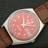 АВТОМАТИЧЕСКИЕ ВИНТАЖНЫЕ ЧАСЫ SEIKO 5 ЯПОНИЯ 6309A МУЖСКИЕ АРАБСКИЕ ЦИФРЫ КРАСНЫЙ ЦВЕТ ЦИФЕРБЛАТА a701280-5 R206a-a701280