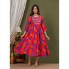 Женское платье-курта Anarkali с вышивкой из искусственного шелка, дизайнерская праздничная одежда, топ, туника, курти SC-211210s