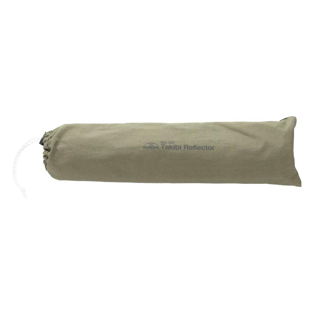BUNDOK Bonfire Reflector BD-523 Windscreen Encampment Type 100% Cotton Lightweight Compact with Storage Case Khaki Normal
