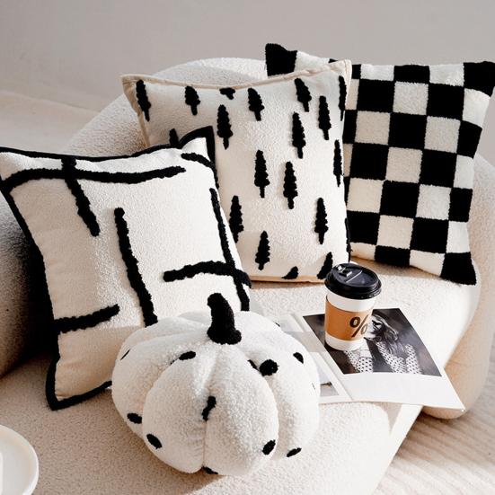 Наволочка со скрытой молнией, наполнитель из полипропилена и хлопка, контрастный цвет, офисный диван