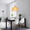 Hanging Ceiling Lamp Bamboo Boho Rattan Wood Loft