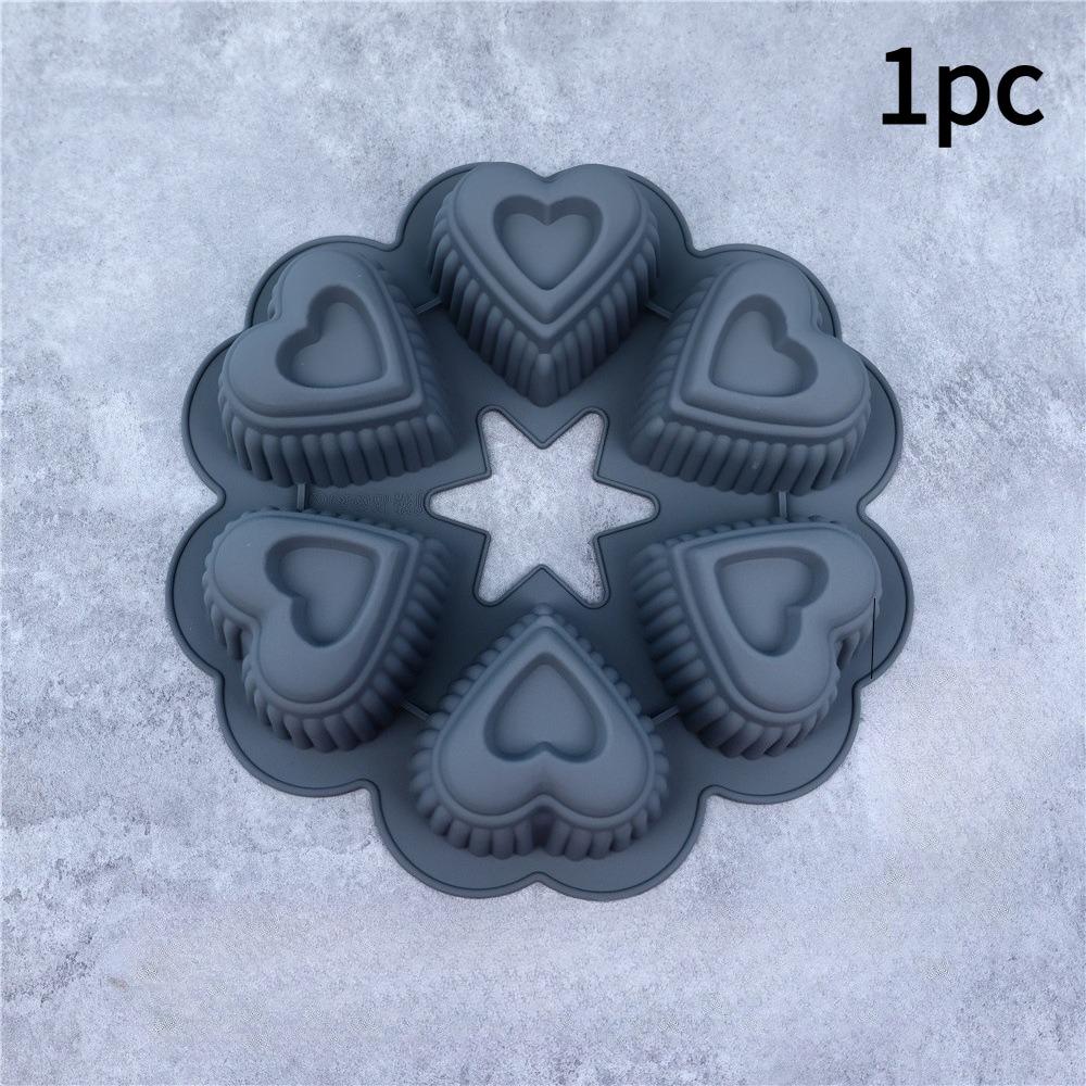 Food Grade Silicone Dessert Baking Tray Flexible French Pastry Mold Heart Baking Mold Chocolate