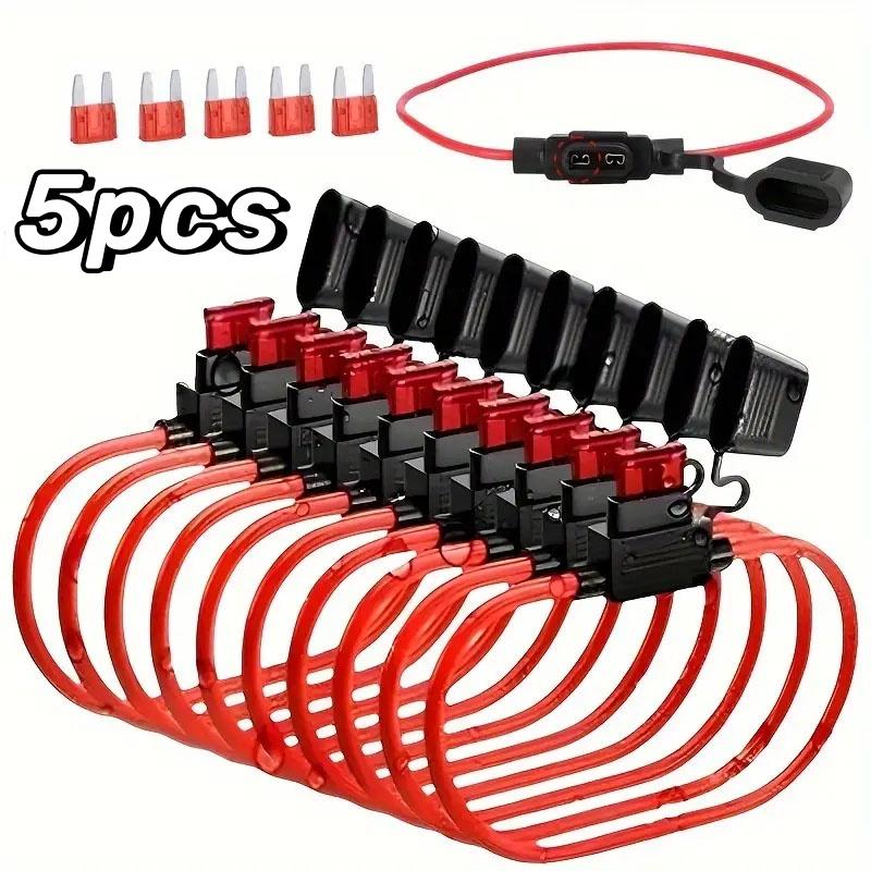 5/10 шт. 14AWG автомобильный мини-предохранитель, держатель предохранителя лезвия, водонепроницаемый для 2 В 30 А, автомобильный, мотоциклетный, гнездо выключателя