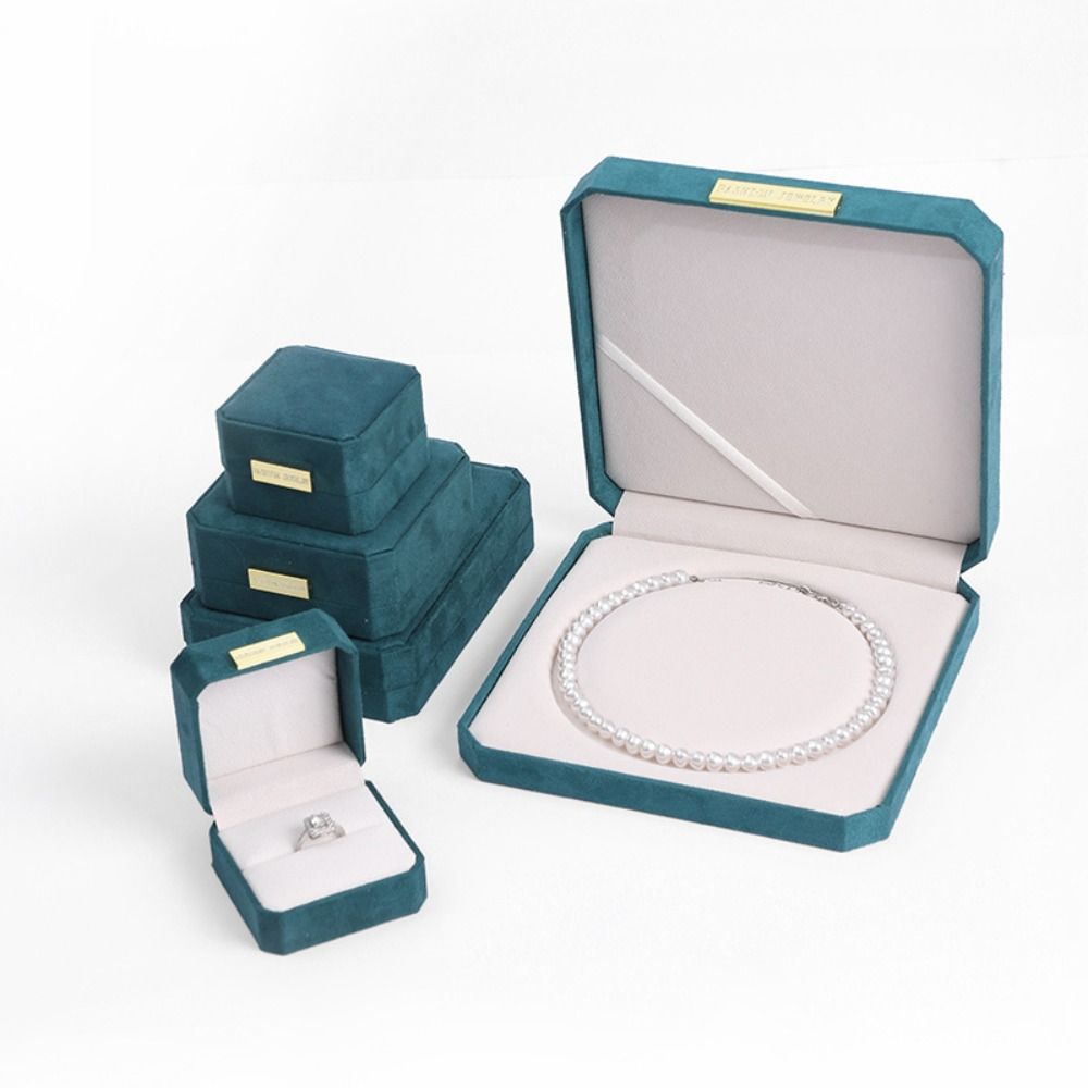 Octagonal Jewelry Display Holder Luxury Jewelry Storage Case Portable Ring Bearer Box Ring