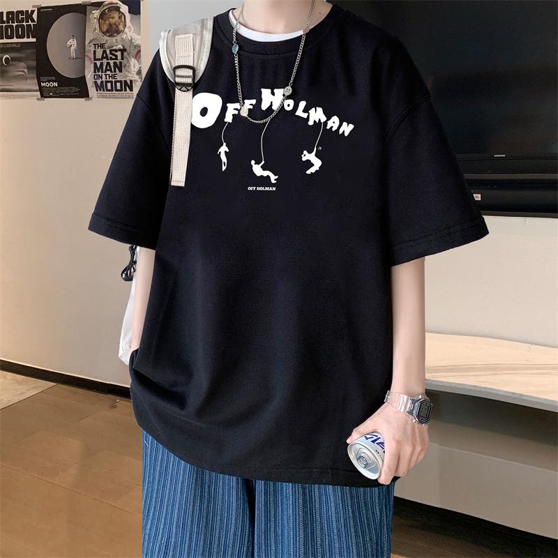 Unisexs T shirts Cotton Black Big Size Unisexs Summer Wear 4XL Oversized TShirt Letter People Print Casual Tee Shirts Male Clothes