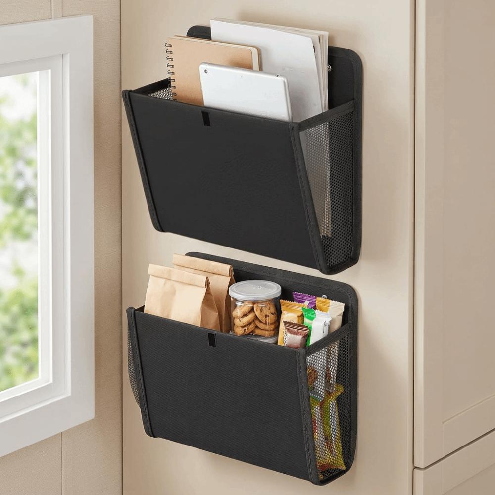 Mesh Pocket Oxford Cloth Door Organizer Large Capacity Wall-Mounted Organizer RV Storage Bag Door