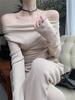 Набор из вязаного топа и брюк Осень/Зима 2025 OOTD: Элегантный двухпредметный ансамбль