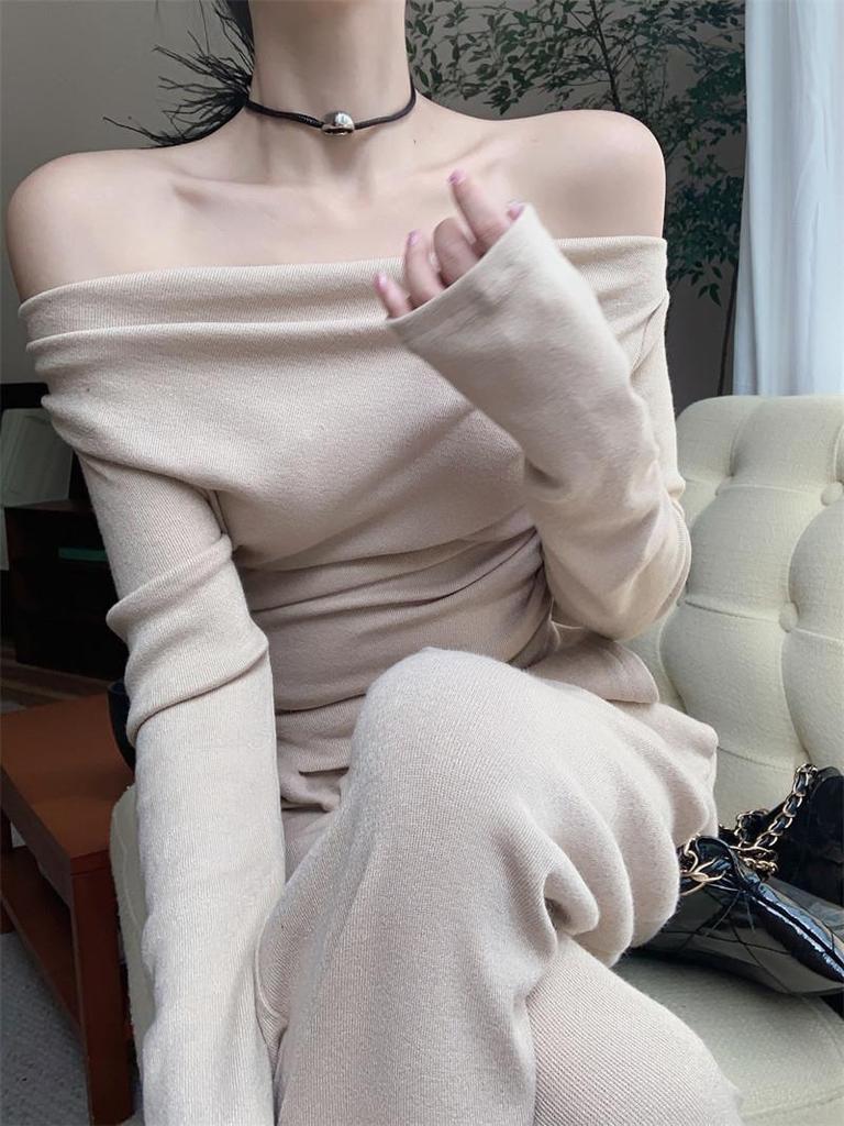 Набор из вязаного топа и брюк Осень/Зима 2025 OOTD: Элегантный двухпредметный ансамбль