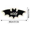 Halloween Imitation Cashmere Bat Doormat Gothic Welcome Mat Non-slip Doormat Home Decoration for Porch Bathroom Bedroom Entryway