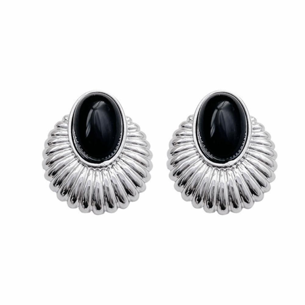 Elegant Drop Metal Earrings Geometric Jewelry Vintage Oval Earrings Gifts