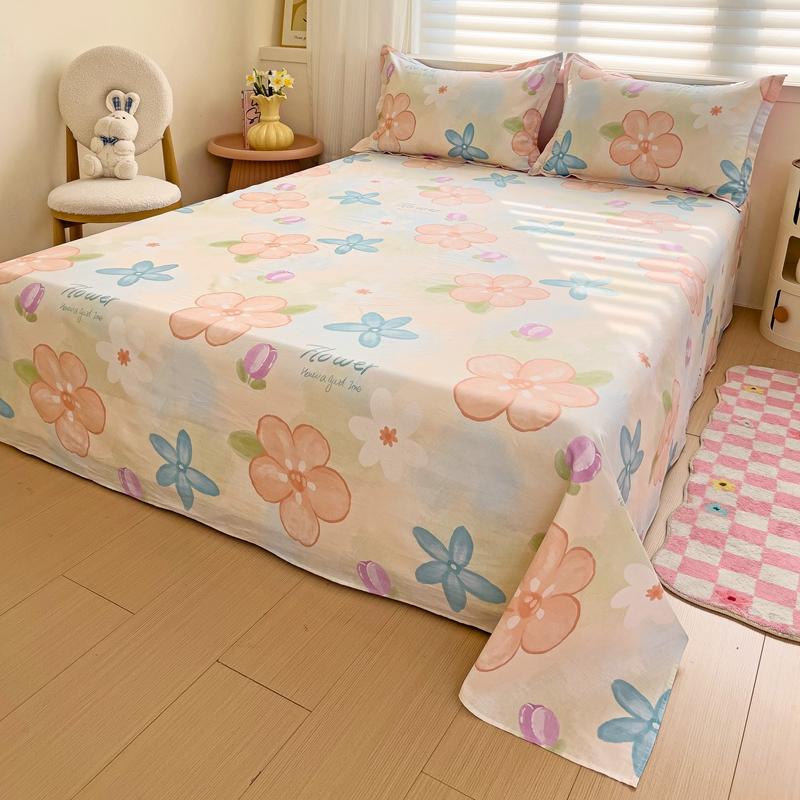100% хлопок простыня наволочка цветочный стиль простыня комплект постельного белья не вызывает раздражения кожи взрослые дети простыни roupa de cama