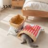 Интерактивные игрушки для кошек для домашних кошек Шуршащий мешок, Складная лежанка-укрытие, Бумажный пакет со звуком для игр с питомцами, Прячущаяся игрушка, Удобная для путешествий, Развивающая игрушка для котят