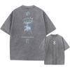 Harajuku Vintage Tshirt Streetwear Japanese Anime Graphic Print Washed Short Sleeve Oversized TShirt Unisex Casual Tees Top Unisex