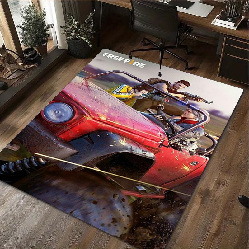 Free Fire Rug - Home carpet Office Decorative Carpet For Living Room Bedroom Door Mat Floor Rug Computer Chair Area Rug