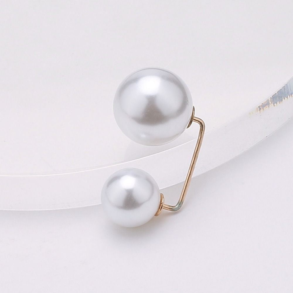 Angle Waist Buckle Jewelry Waist Tightening Brooch Anti-Exposure Brooch Shawl Buckle Pearl Brooch