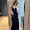 Korean Chic Spaghetti Strap V-Neck Backless Slip Dress for Women