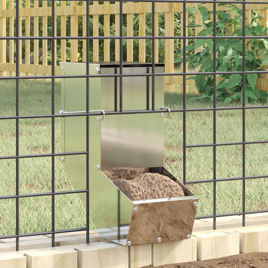 Rabbit Feeder Silver 12.5 x 26 x 28.5 cm Galvanized Steel