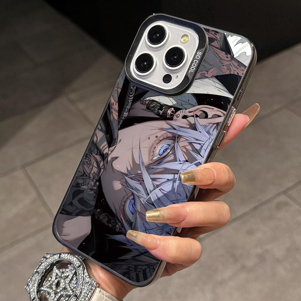 Чехол для телефона Jujutsu Kaisen Годжо Сатору для Xiaomi Poco X7 X6 X5 X3 F7 F6 F4 F3 GT Pro 4G 5G Матовый Серебряный Жесткий Чехол