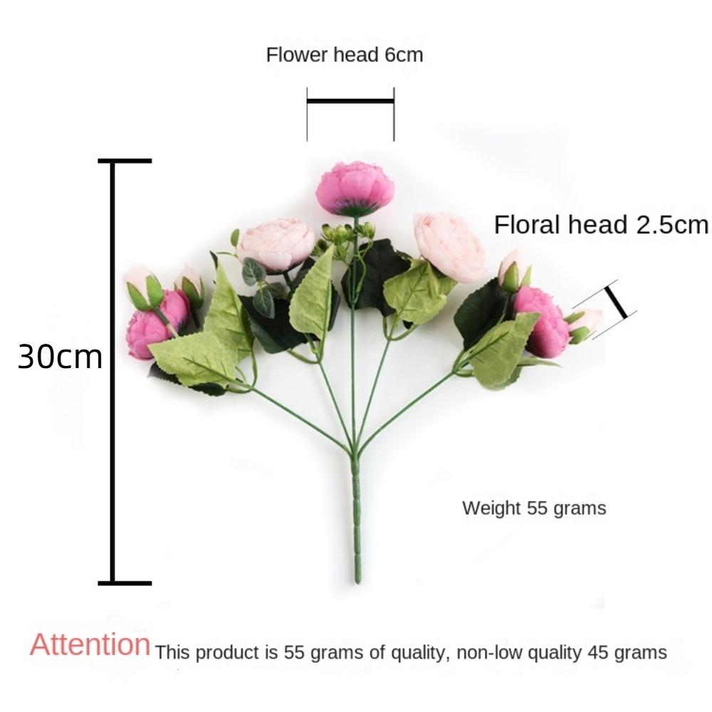 5 Голов Искусственный Пион Флорес Букет Сделай Сам Искусственный Цветок Имитация Цветов Домашнее Свадебное Украшение