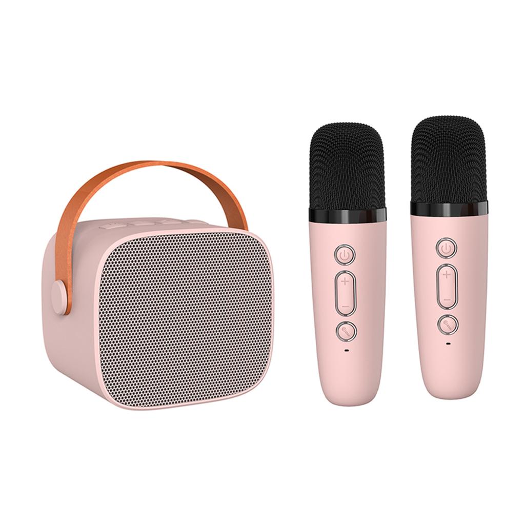 Мини-караоке-динамик BT для караоке с беспроводными микрофонами для домашней вечеринки для взрослых и детей