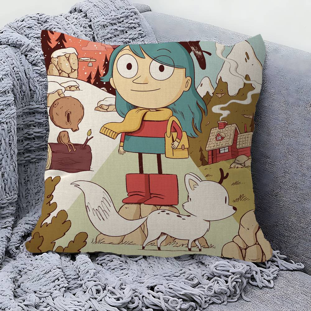Cute Hilda Cartoon Office Cushion Pillowcase Car Cushion Cover45X45Cm Lumbar Pillowcase Sofa Pillowcover