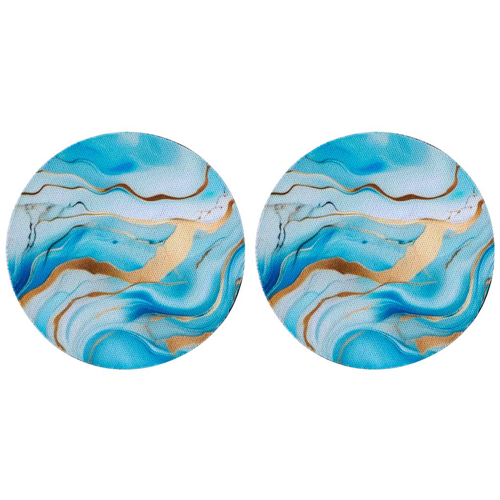 Подставки под автомобиль с мраморным узором, резиновые противоскользящие коврики с изображением звездного неба, модные тканевые коврики для стаканов с водой, кухонные принадлежности, два предмета в наборе