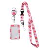 Lanyard ID Badge Holder Pink Vertical ID Protector Nurse Bage Clips  Office