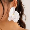 Ladies Party Flower Earrings Exaggerated Big Dinner Jewelry Drop Earrings  For Women Girls Gifts
