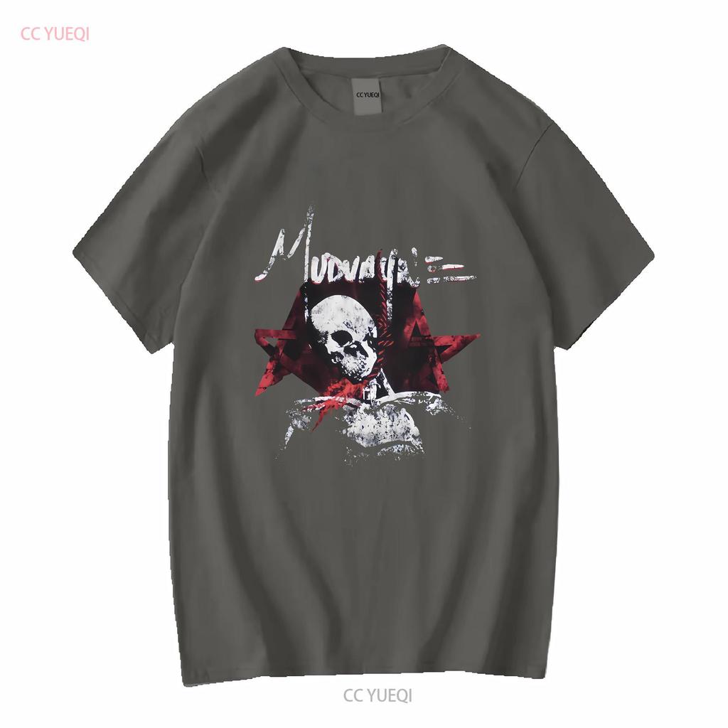 Футболка Mudvayne Американская ню-метал группа Альтернативный Прогрессивный винтаж Постиранная Слегка графическая мужская Растянутая Стильная Унисекс