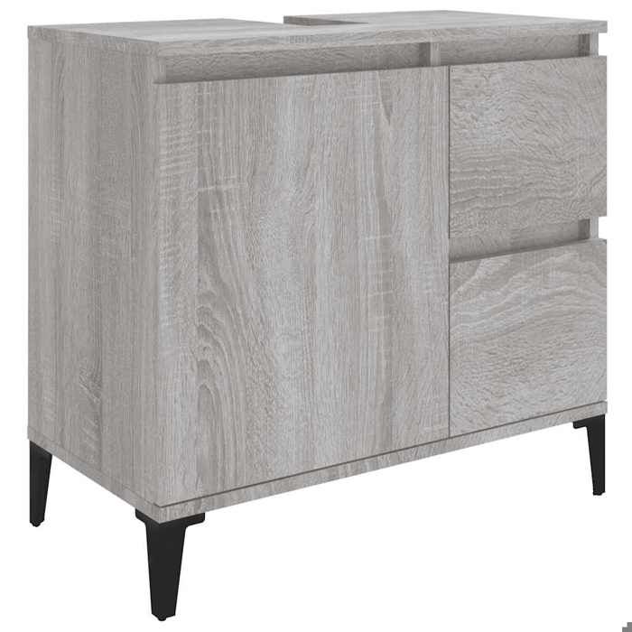 VidaXL Bathroom Cabinet Sonoma Grey 65x33x60 Cm Engineered Wood 819834