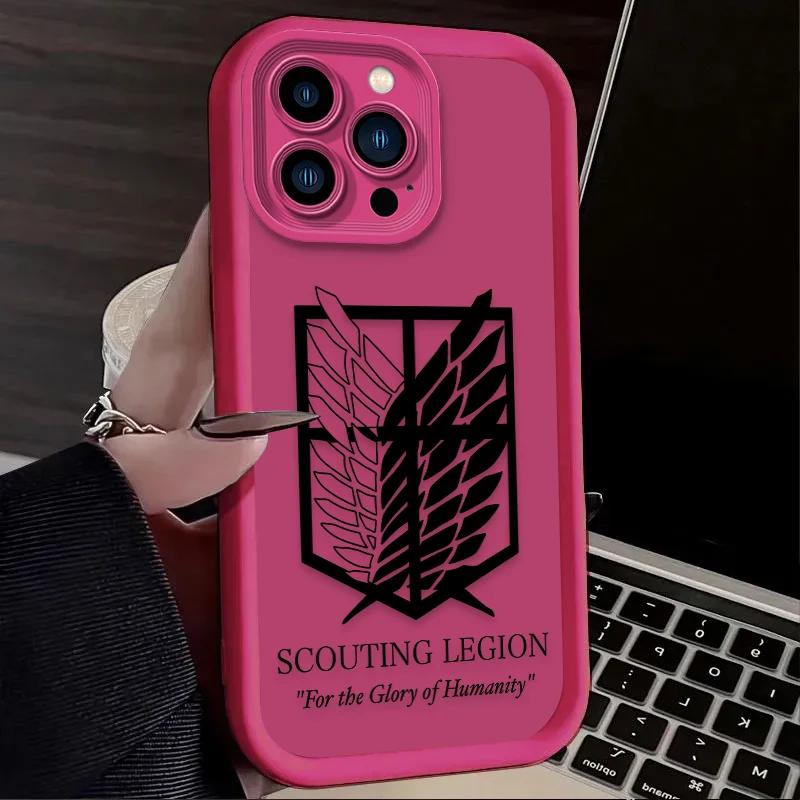 Чехол для телефона с логотипом Атака Титанов Для iPhone 17 Air 16 e 15 14 13 12 11 Pro Max Plus Mini SE 2020 2022 Мягкий Силиконовый Чехол