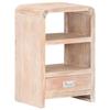 Bedside Table - vidaXL - Solid Acacia Wood - 40x30x60 Cm - 1 Drawer - 2 Shelves