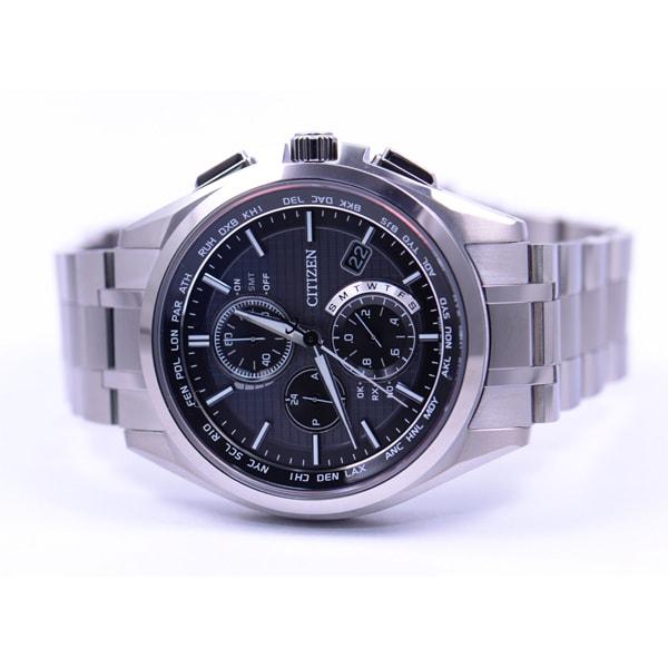 Citizen АТ8040-57Е ( Смотреть ATTESA Eco-Drive радиоуправляемый Прямой полет Аналоговый дисплей Тонкий) Круглый