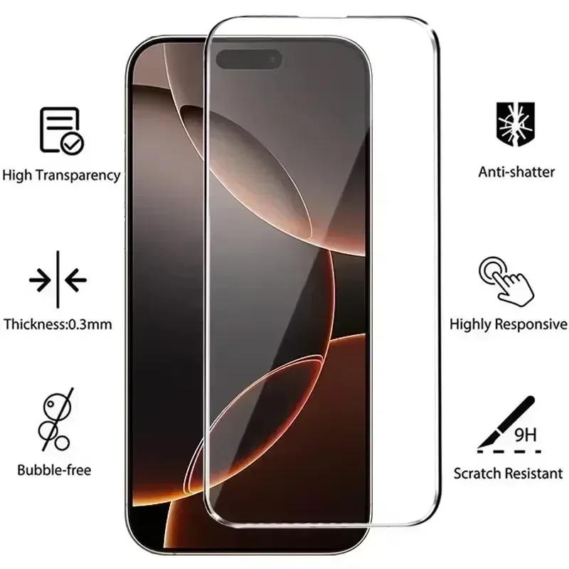 6 шт. 100D закаленное стекло для iPhone 13 14 11 12 15 16 Pro Max Mini защитное стекло для iPhone XS MAX X XR 7 8 16 Plus SE стекло