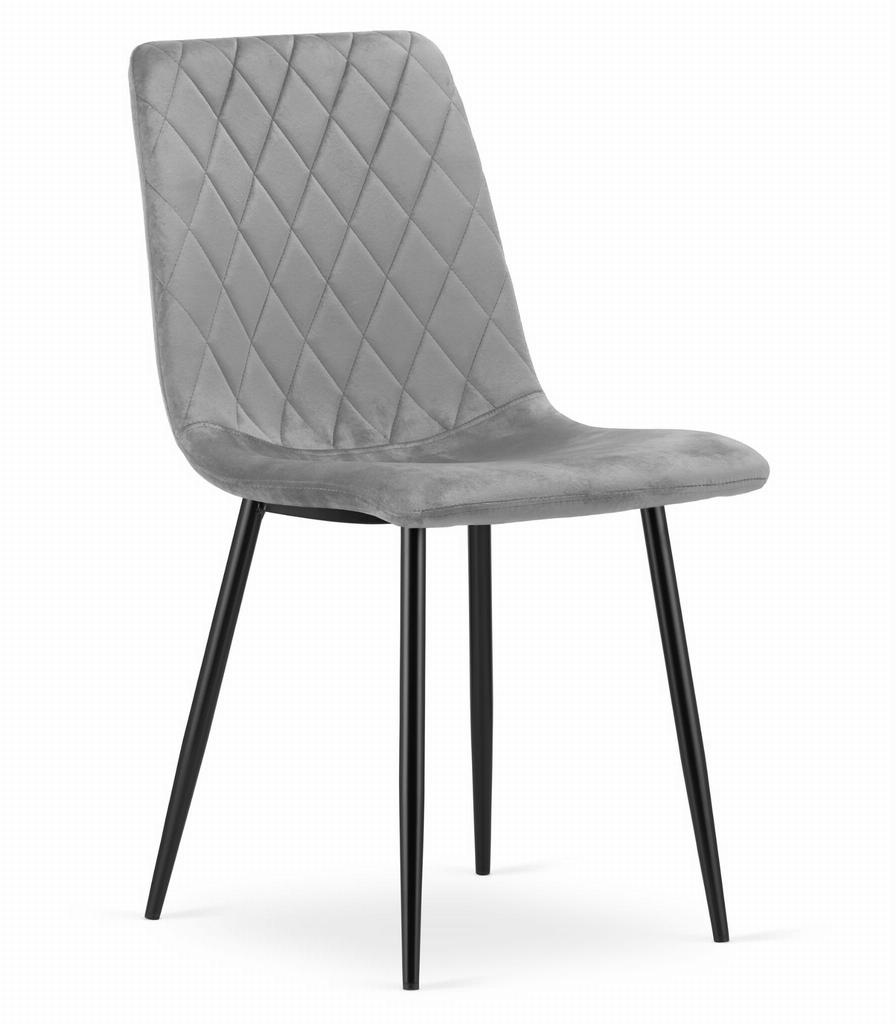 TURIN chair - light gray velvet x 1