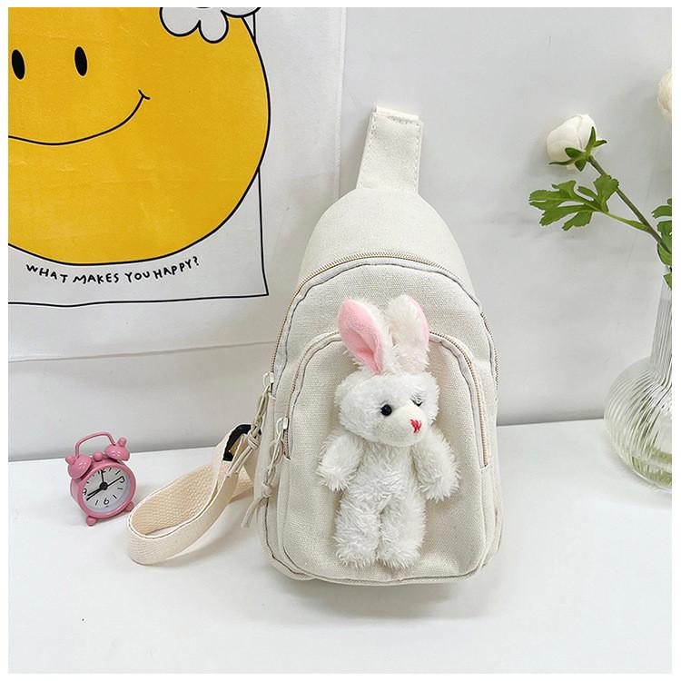 Rabbit Child Cartoon Crossbody Bag Outdoor Leisure Fashion Canvas Bag Shoulder