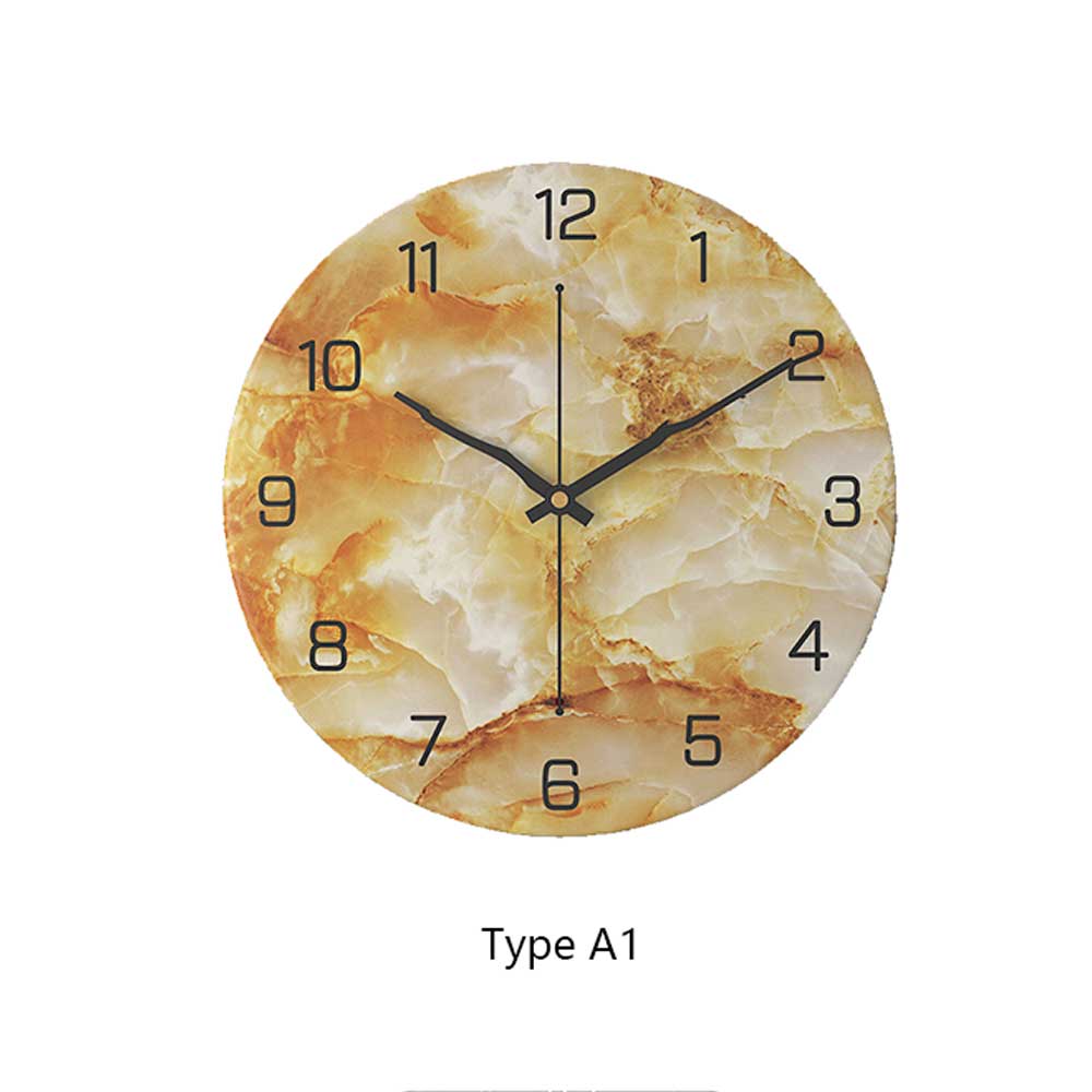 Многоцветный опциональный европейский имитация мрамора настенные часы простой современный дизайн кварц гостиная украшение дома кухня беззвучный
