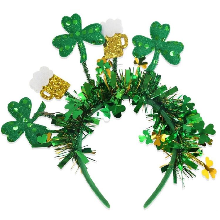 Ободок для волос в форме клевера для женщин и детей, игривый ободок для фестивалей и праздничных встреч