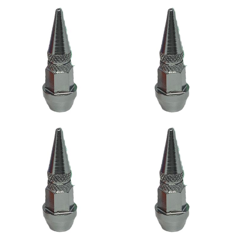 Bullet Valve Caps Car Motorcycle Wheel Tire Valve Caps Alloy Spike Shaped Aluminum Car Styling Auto Exterior Accessories 4Pcs