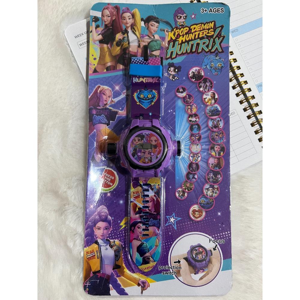 Latest K-POP Demon Hunters projection watch 24 images children's electronic luminous plaything celebration present